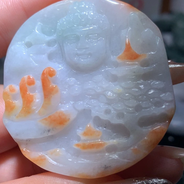 翡翠未镶嵌颈饰保真天然A货翡翠