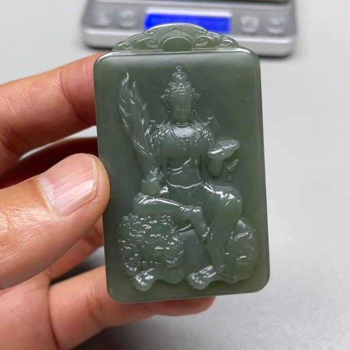 和田玉吊坠(不含链)未镶嵌睡****生