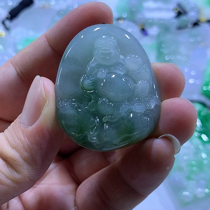 翡翠未镶嵌颈饰天然翡翠A货吊坠