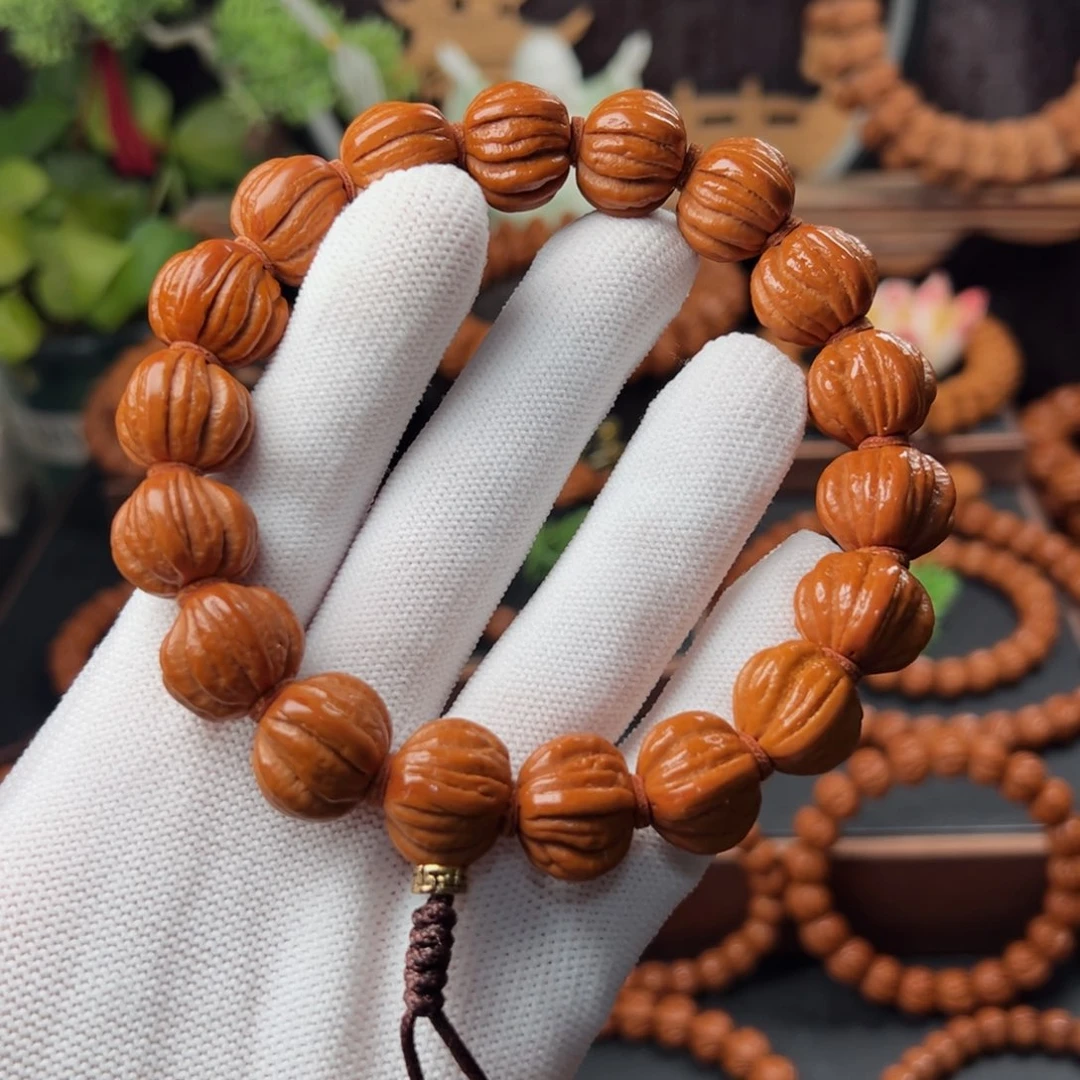 桃核吊坠16桃八棱手持