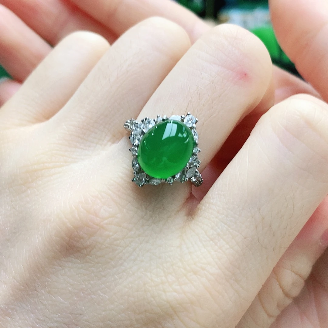 玛瑙/玉髓银S925镶嵌戒指