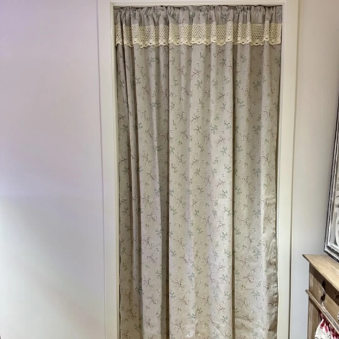 宽140*高180棉麻碎花卧室卫生间厨房入户门门帘