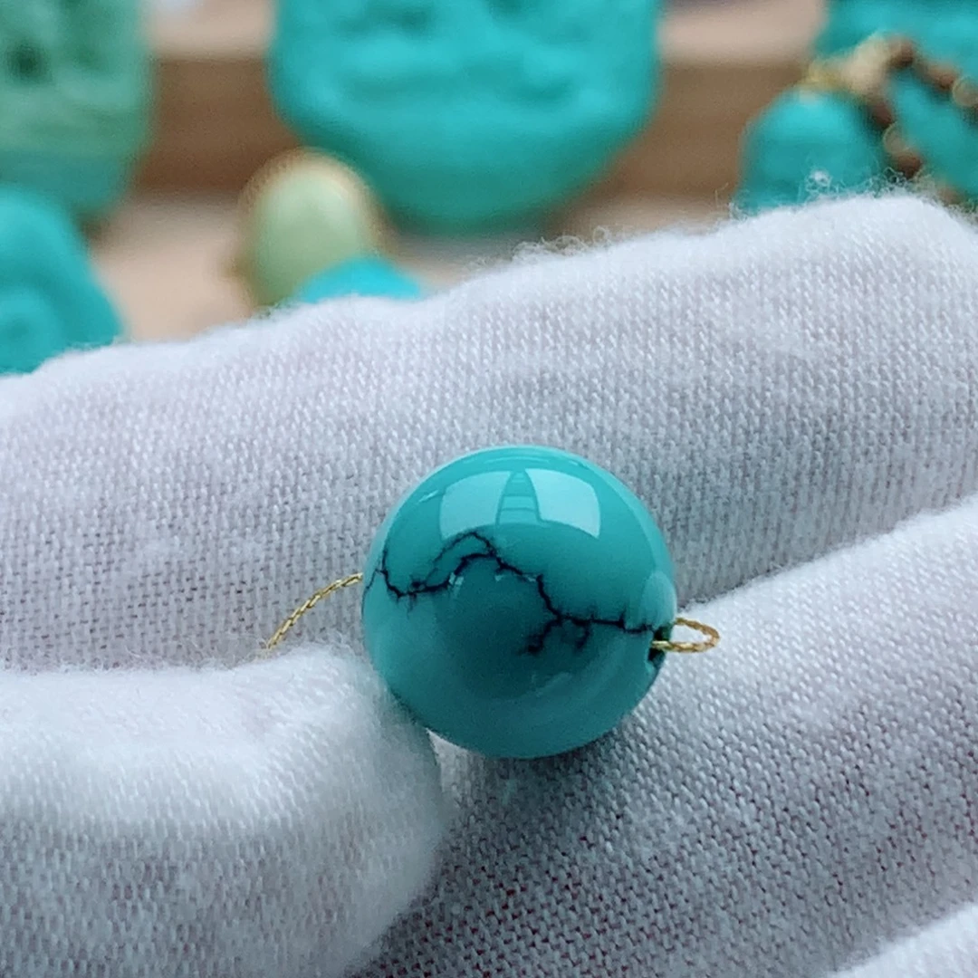 绿松石未镶嵌圆珠