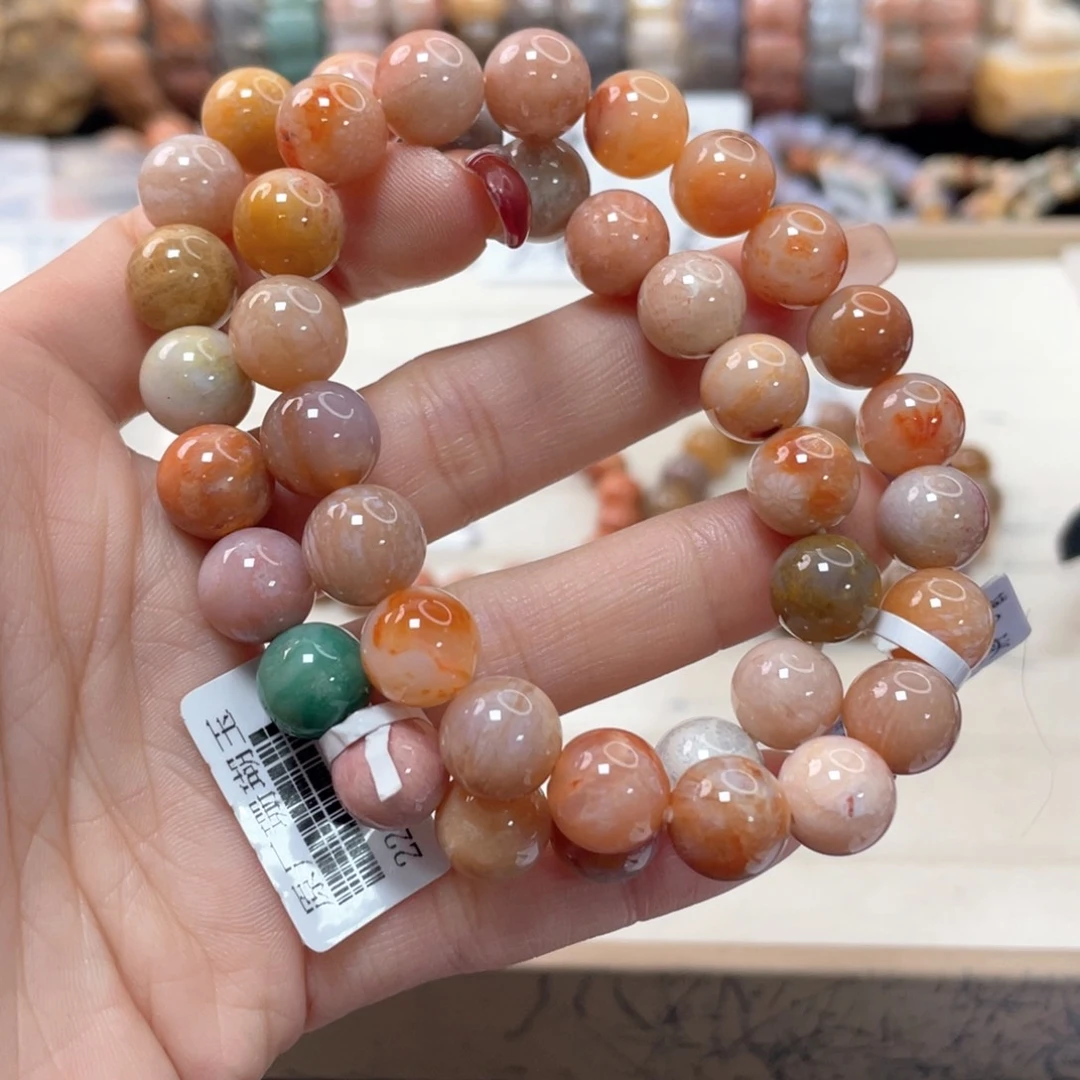 硅化珊瑚（珊瑚玉）手链未镶嵌往**风356