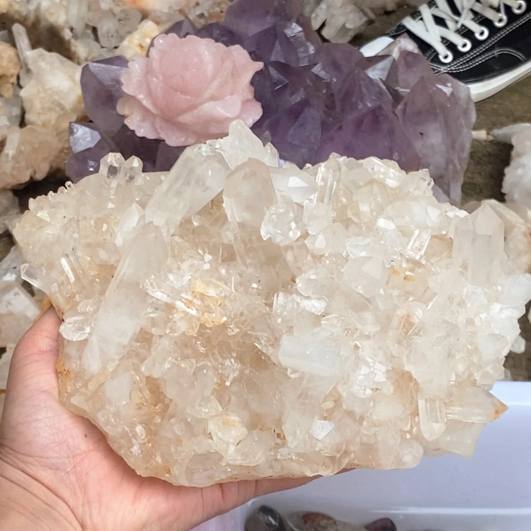 水晶原石摆件未镶嵌水晶可*森