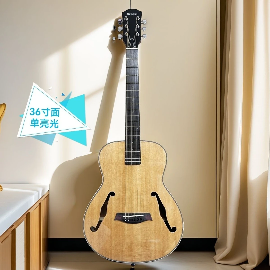 音乐巴士民谣吉他F孔36寸40寸41寸面单标准演奏原声电箱云桃材质