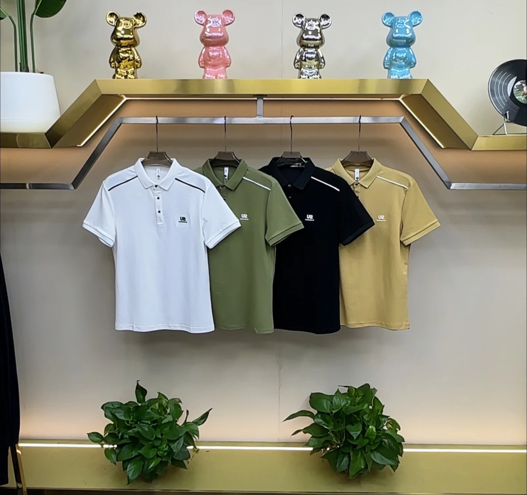 春夏撞色POLO衫高级感拼接设计通勤休闲四色心动款简约男士百搭