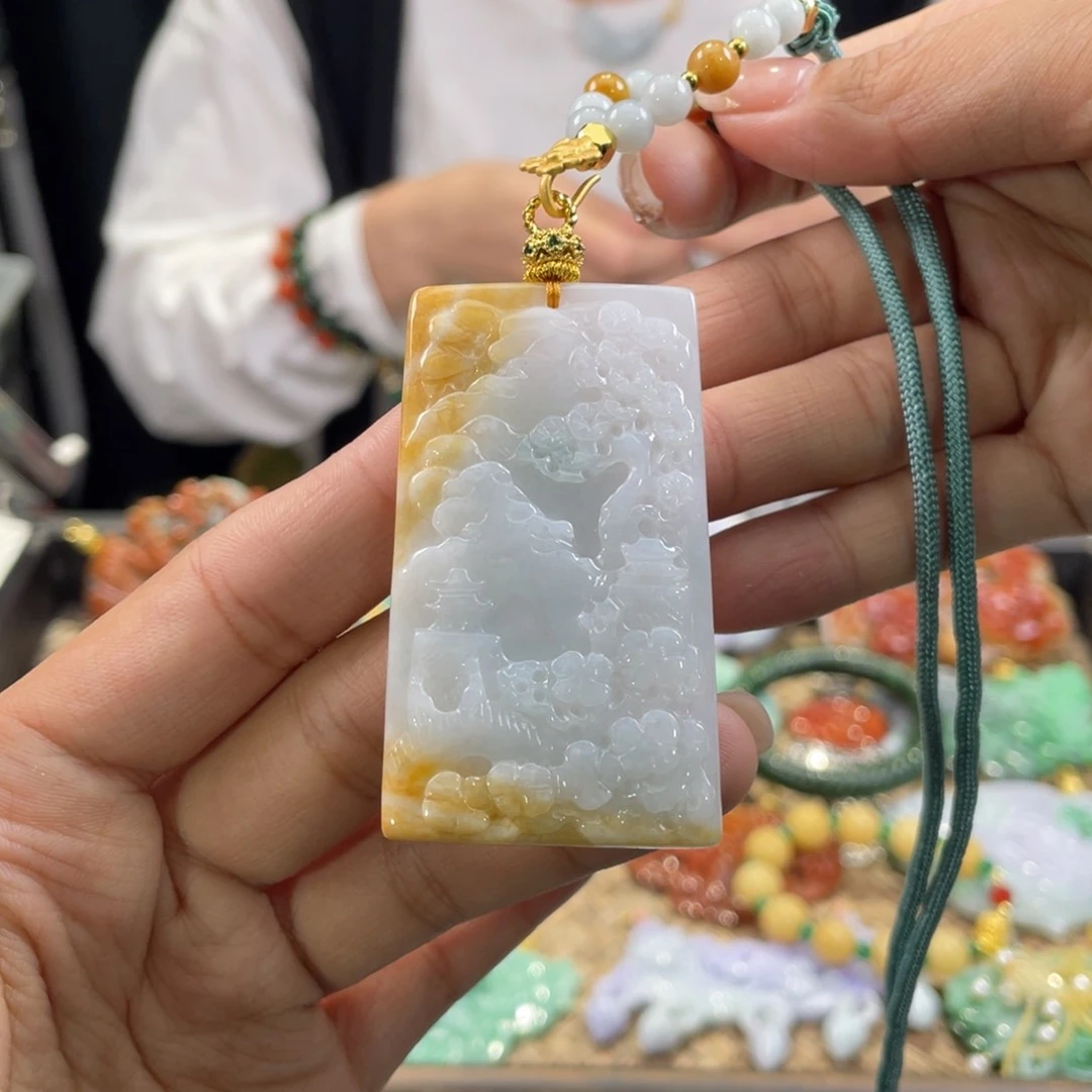 翡翠颈饰未镶嵌代编织