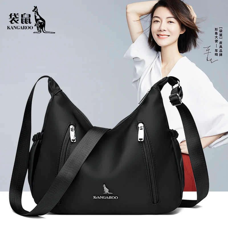 【袋鼠正品】新款潮高级感女包小众单肩托特包通勤出门多功能