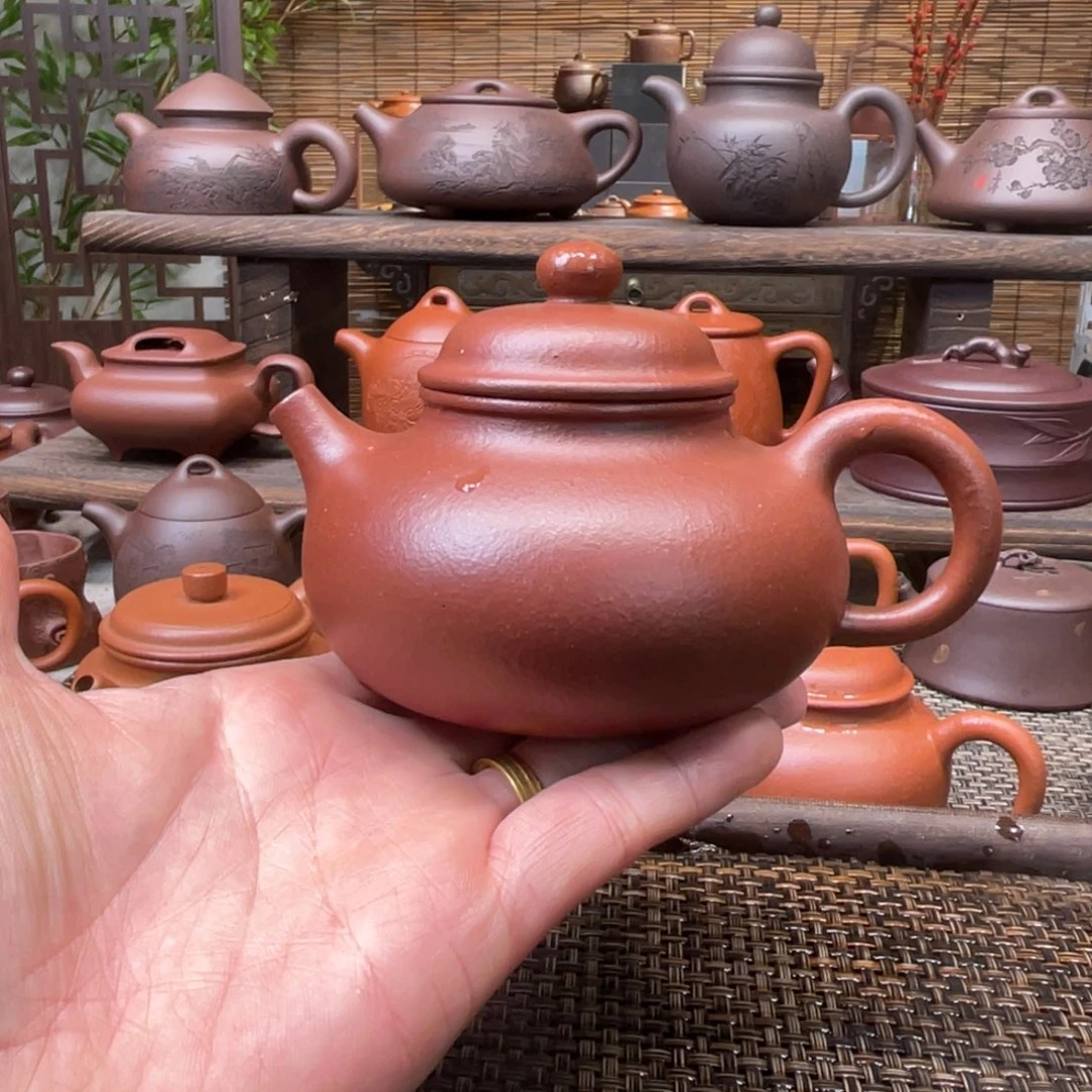 紫砂茶壶宜兴原矿紫砂手工制200全