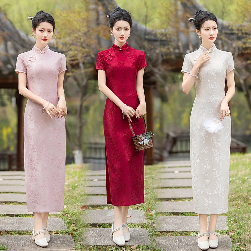 国风改良红色旗袍女2025夏季新款气质年轻款日常复古高端婚宴礼服