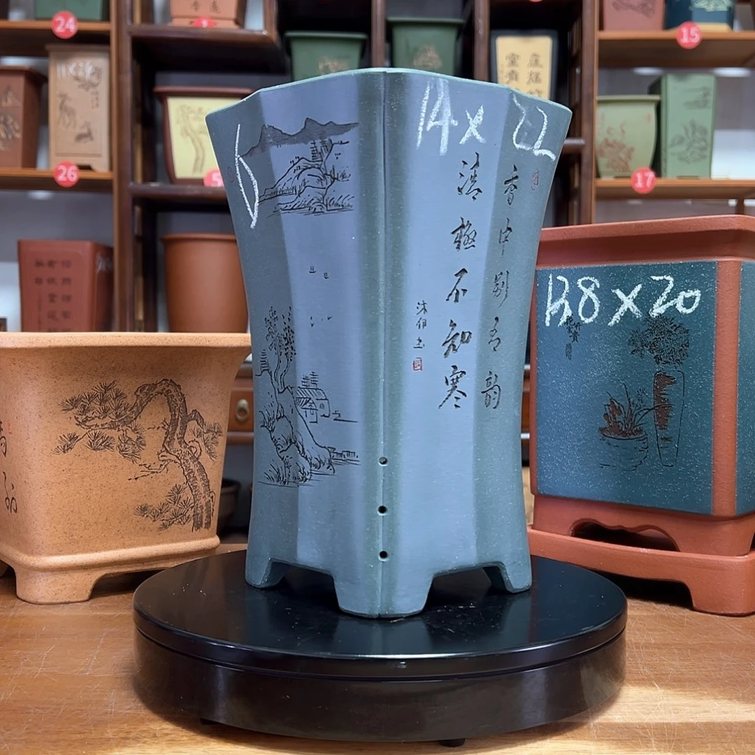 紫砂花盆周之夏精品紫砂花盆
