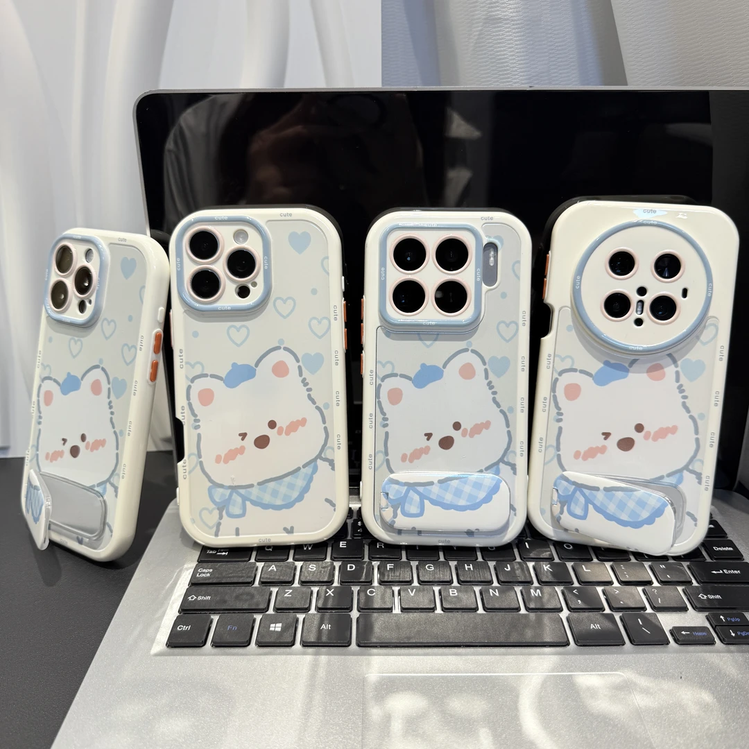 蓝围巾西高地支架适用苹果/华为/荣耀/OPPO/VIVO/小米手机壳防摔