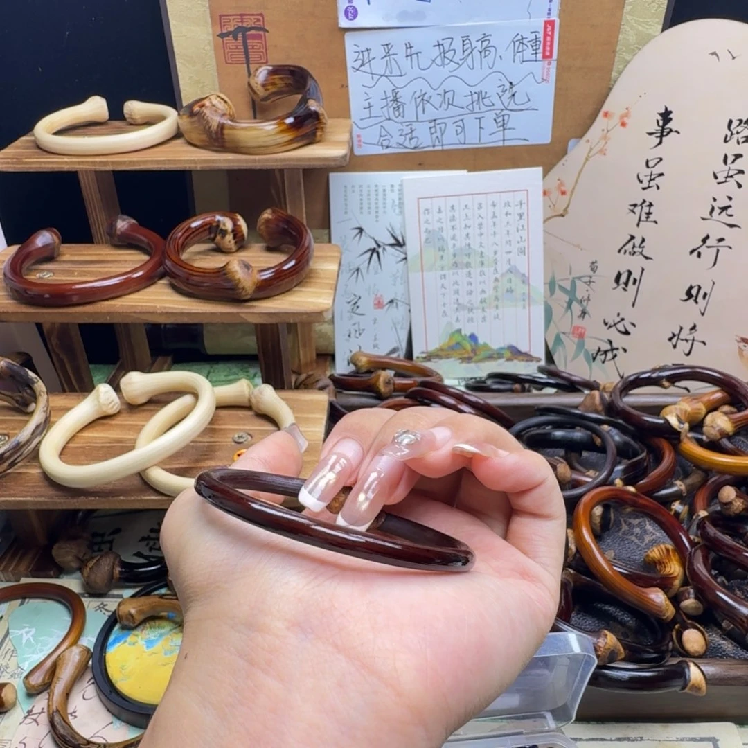 好***霞木质非金属藤镯子