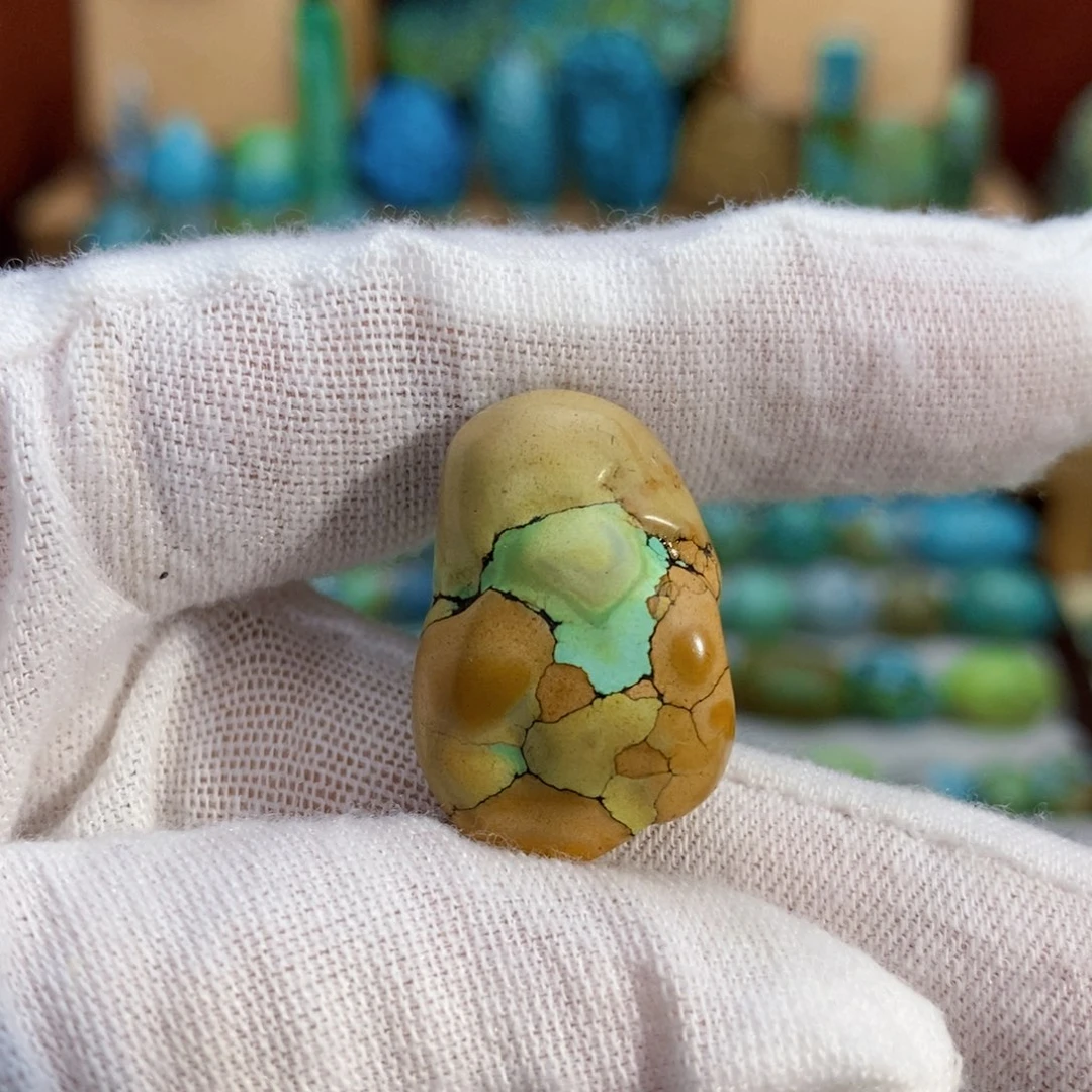 定制绿松石三彩吊坠