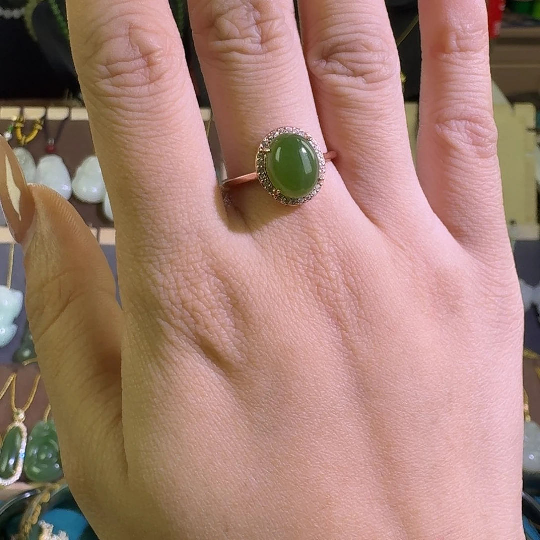 和田玉未镶嵌戒指