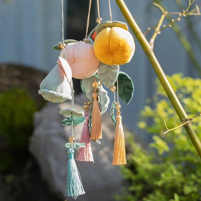 国风装饰香包香囊柿柿如意挂件艾草中药荷包车载挂饰