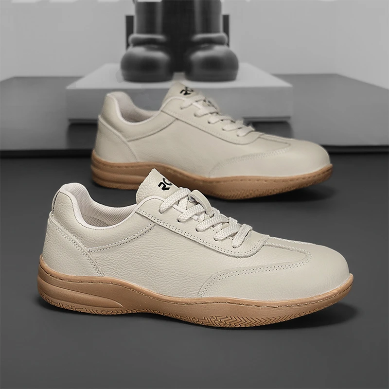 【头层牛皮】2025新款板鞋男生爆款男款秋季休闲百搭小白鞋子潮男鞋