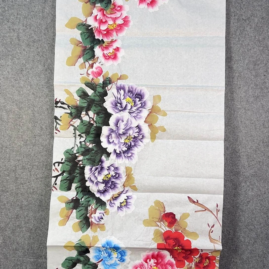 国画163 花鸟和蝴蝶都在等待它