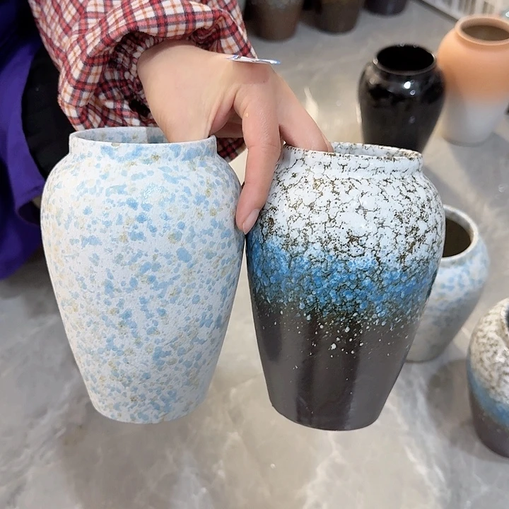 瓶花➕三色陶瓷高16厘米微瑕