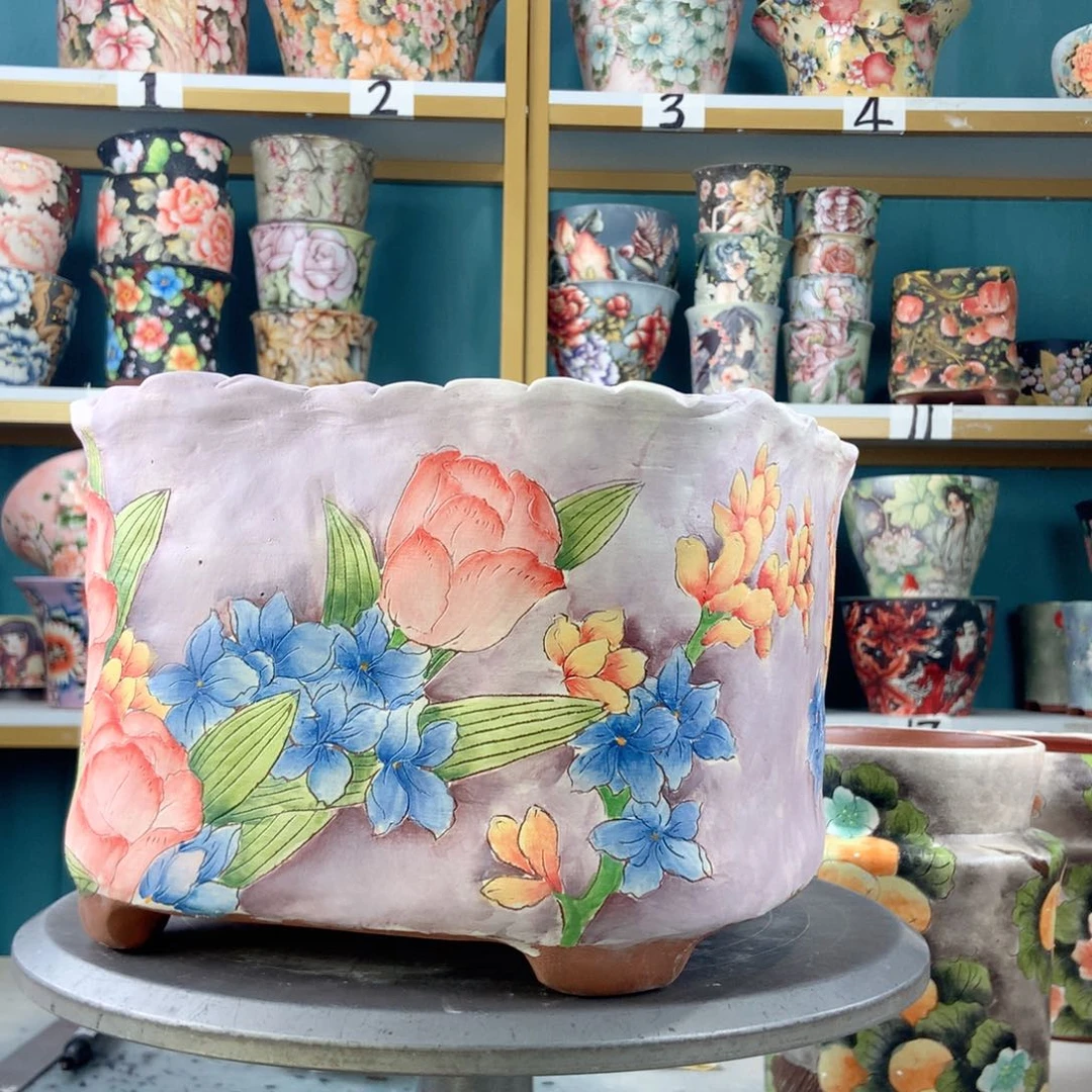 香***影景德镇手工花盆177