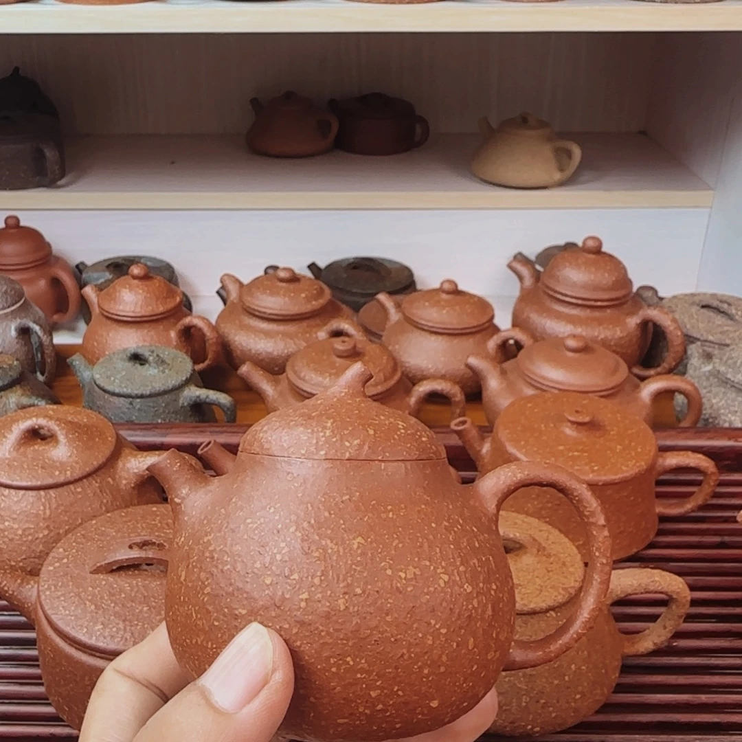 茶壶紫砂八目红降茄瓜150cc
