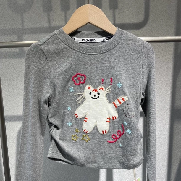 6066儿童拼布卡腰T恤