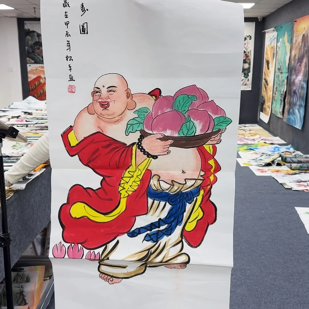 国画作品小姐姐放漏中