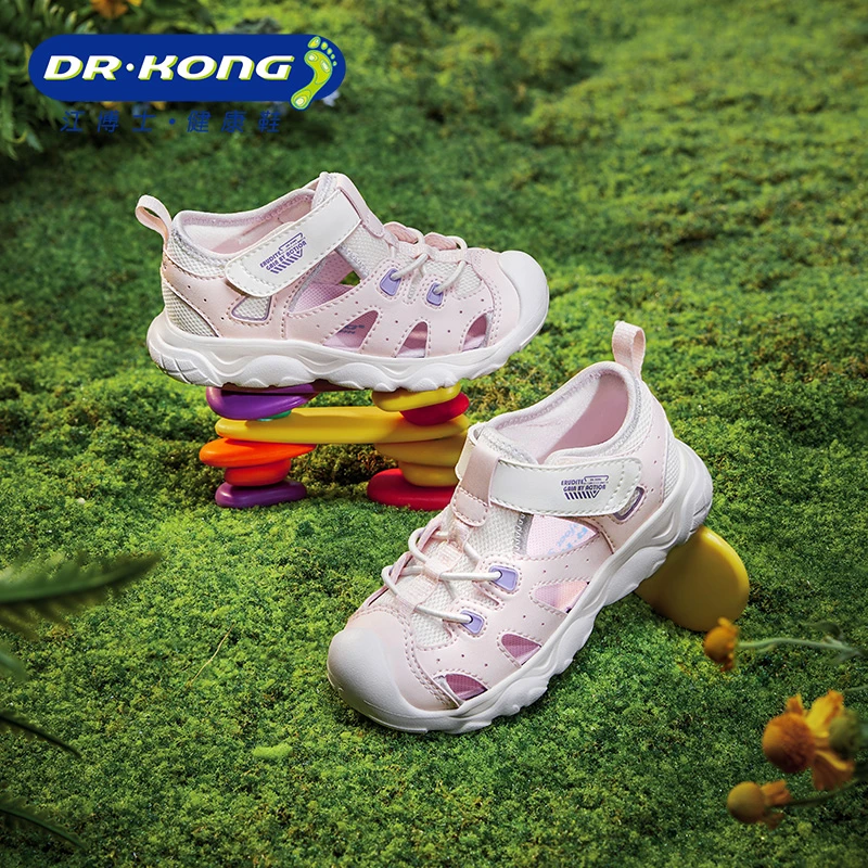 Dr.Kong/江博士童鞋夏季女童二段包头凉鞋防滑透气学步鞋B1404223