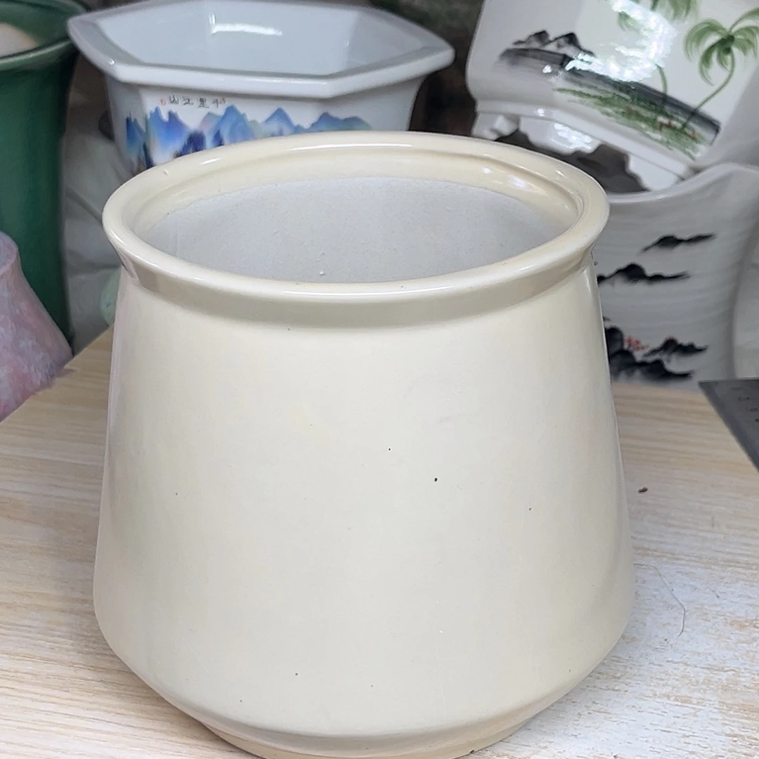 陶瓷绿植多肉微瑕花盆外口径：13*15