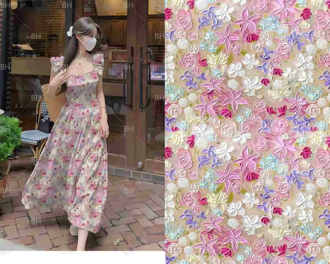 （59）1.45米宽幅人造棉布料1米起拍3米包邮±5厘米裁剪产品不退不换