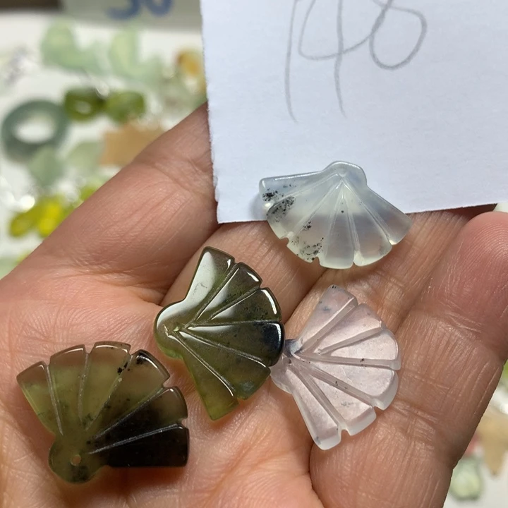 *****蛇纹石玉合金耳钉