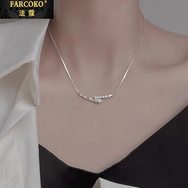 法蔻灵蛇项链女款精致高级锁骨链送女友老婆生日情人节礼物