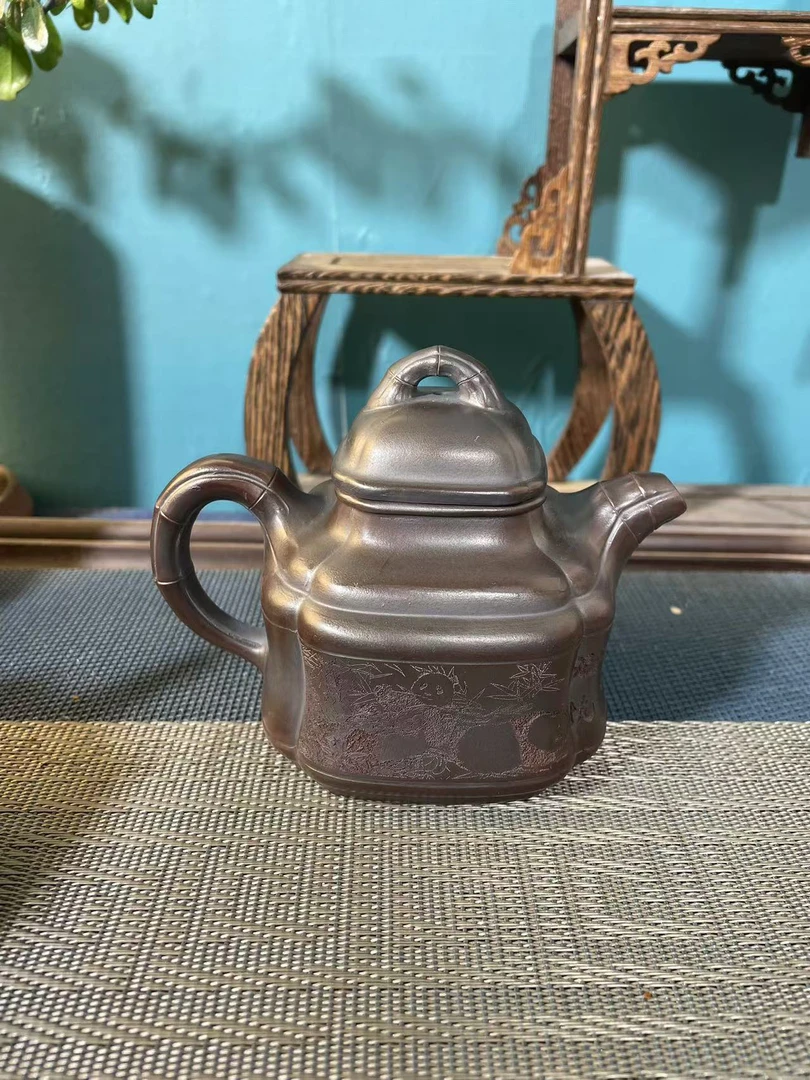 宜兴紫砂竹鼎紫砂壶