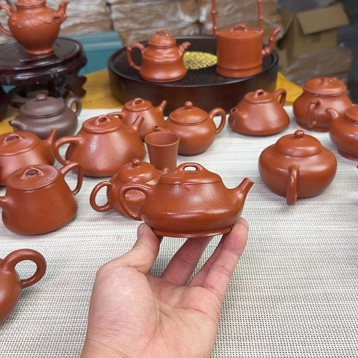 壶紫砂全手工制作柱瓢