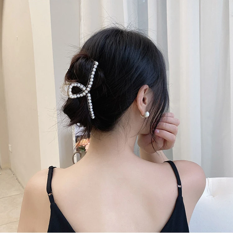 韩式东大门简约气质ins鲨鱼夹抓夹后脑勺发夹女网红法式大号