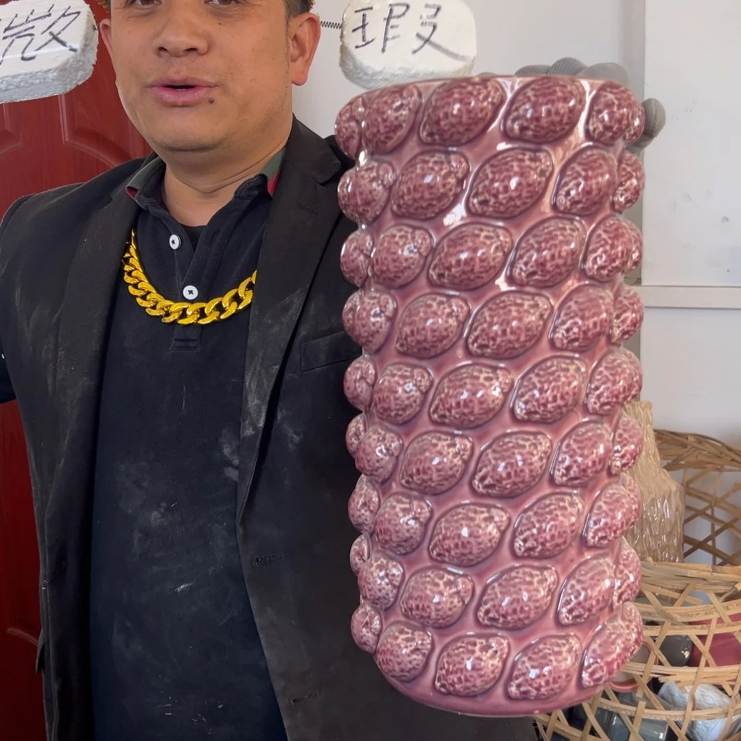 摆件122 号高中低温陶瓷工艺瓶（部分微瑕）