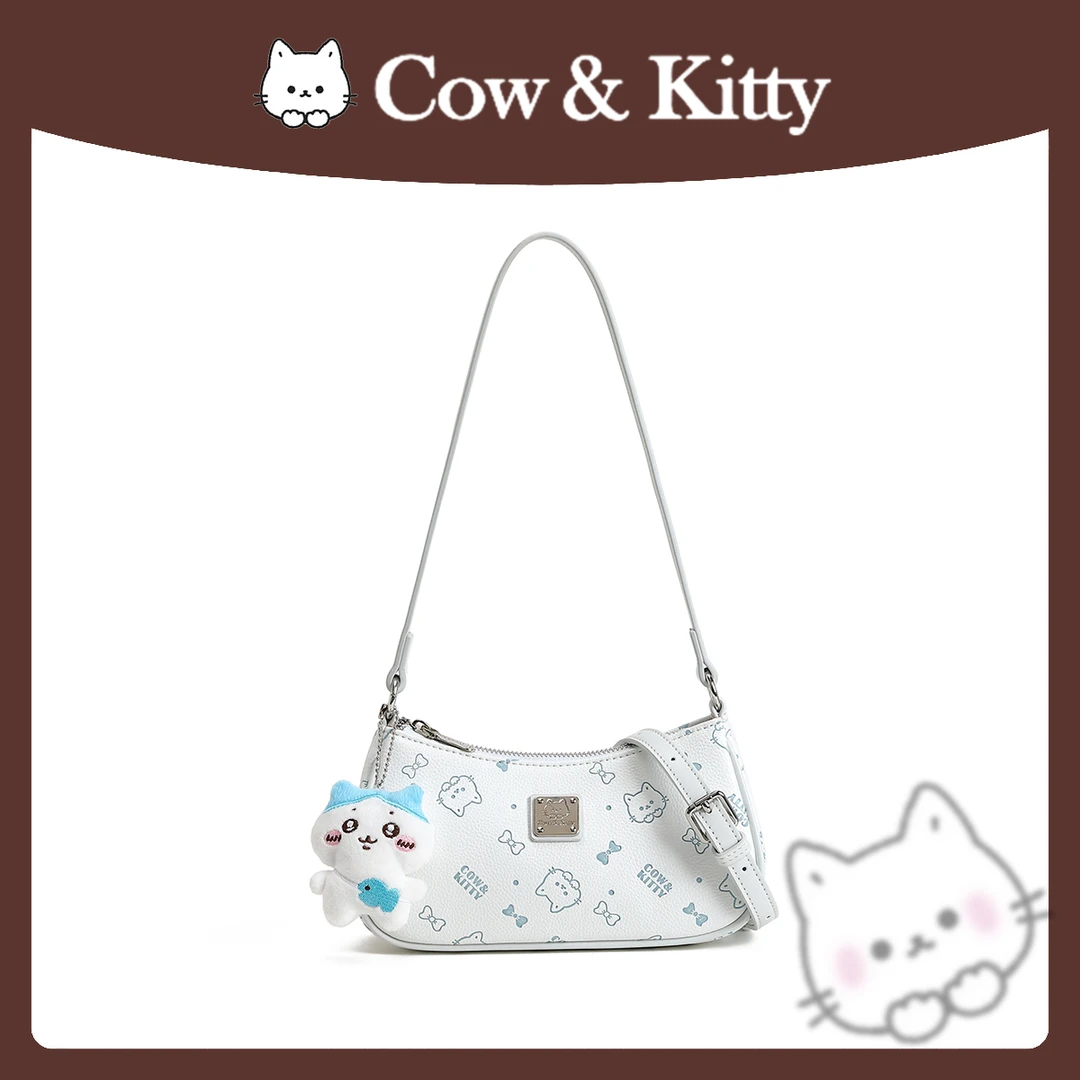 【刘叮当甄选】CowKitty/夏季休闲时尚法棍包单肩斜挎包8062蓝