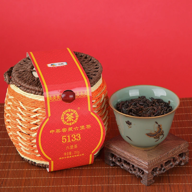 【5133】中茶窖藏六堡2022年陈化一级250克箩装散茶广西梧州黑茶