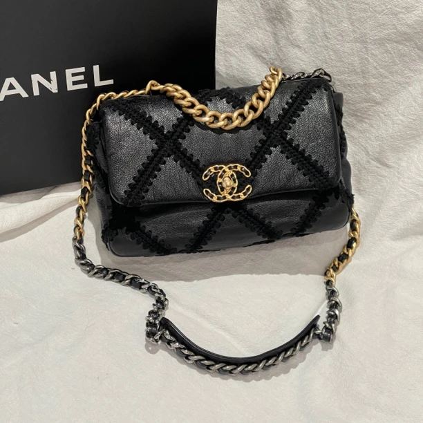 95新 Chanel/香奈儿 Chanel 限量款 19bag 小号 黑金