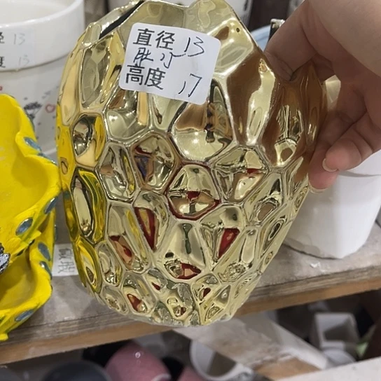 多肉绿植陶瓷花盆9.9包邮，有孔