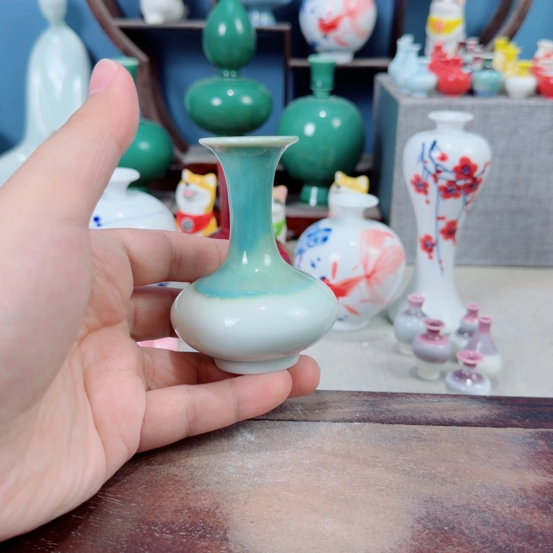 陶瓷手工小花器摆件