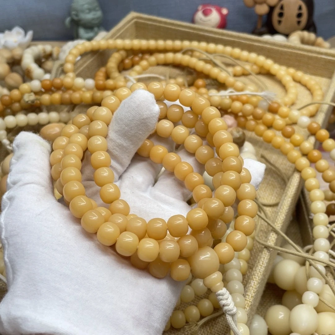 菩提根/象牙果吊坠10干磨缅料念珠239