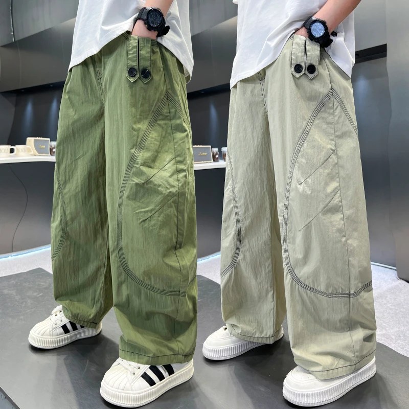 男童裤子夏季薄款宽松2025中大童休闲韩版长裤洋气儿童夏款洋气潮