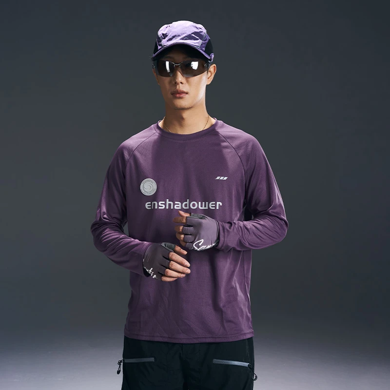 ENSHADOWER隐蔽者新潮男装COOLMAX插肩袖防晒运动长T