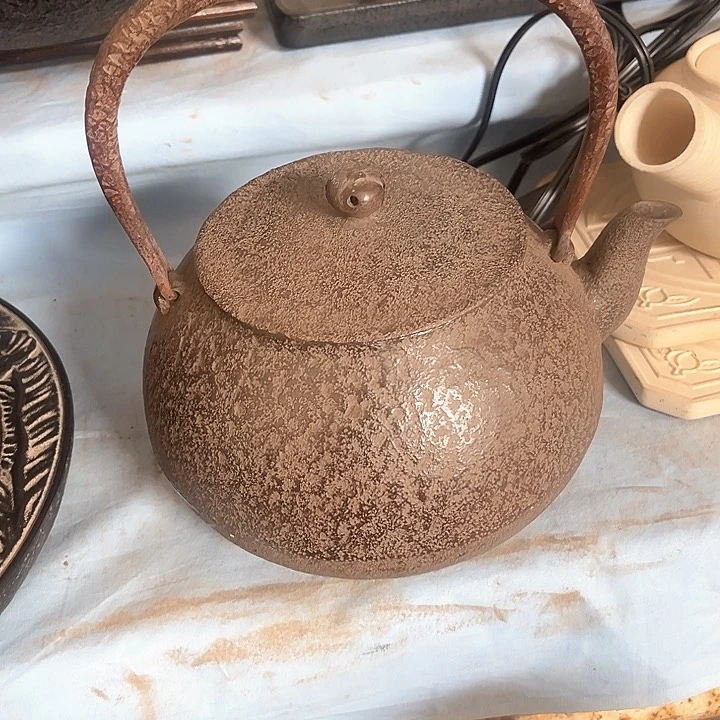 蜜安罐瓷香炉锡茶则（****画