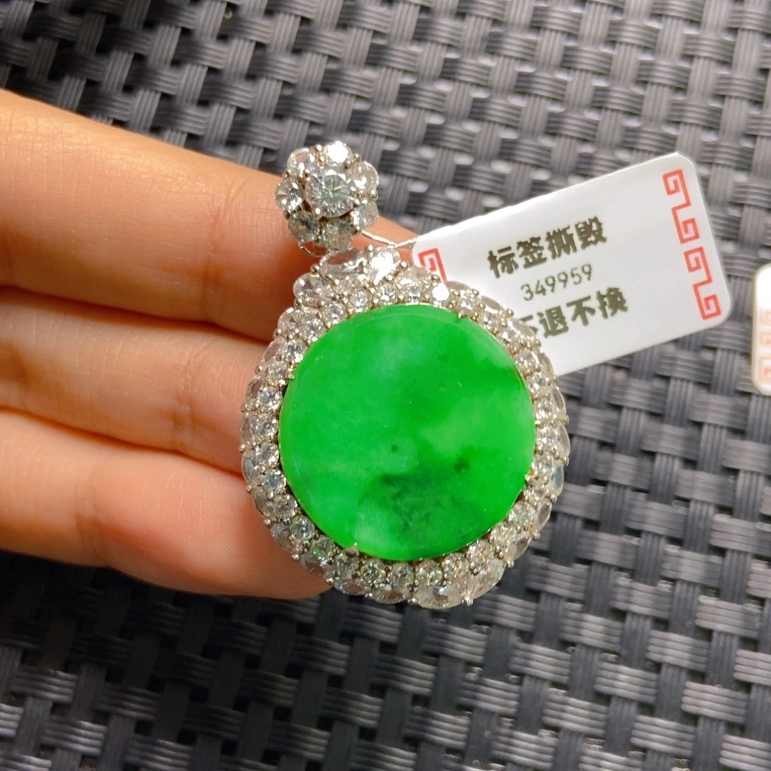 翡翠银S925镶嵌颈饰