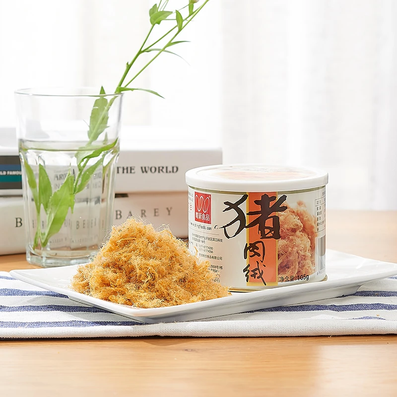 唯新肉松猪肉绒配粥零食营养即食儿童早餐辅食搭档105g罐装