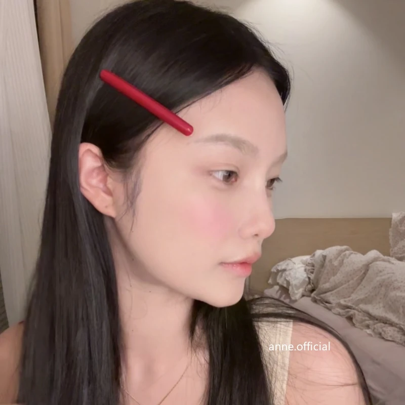 韩国优雅气质鸭嘴发夹简约经典红色法式发卡