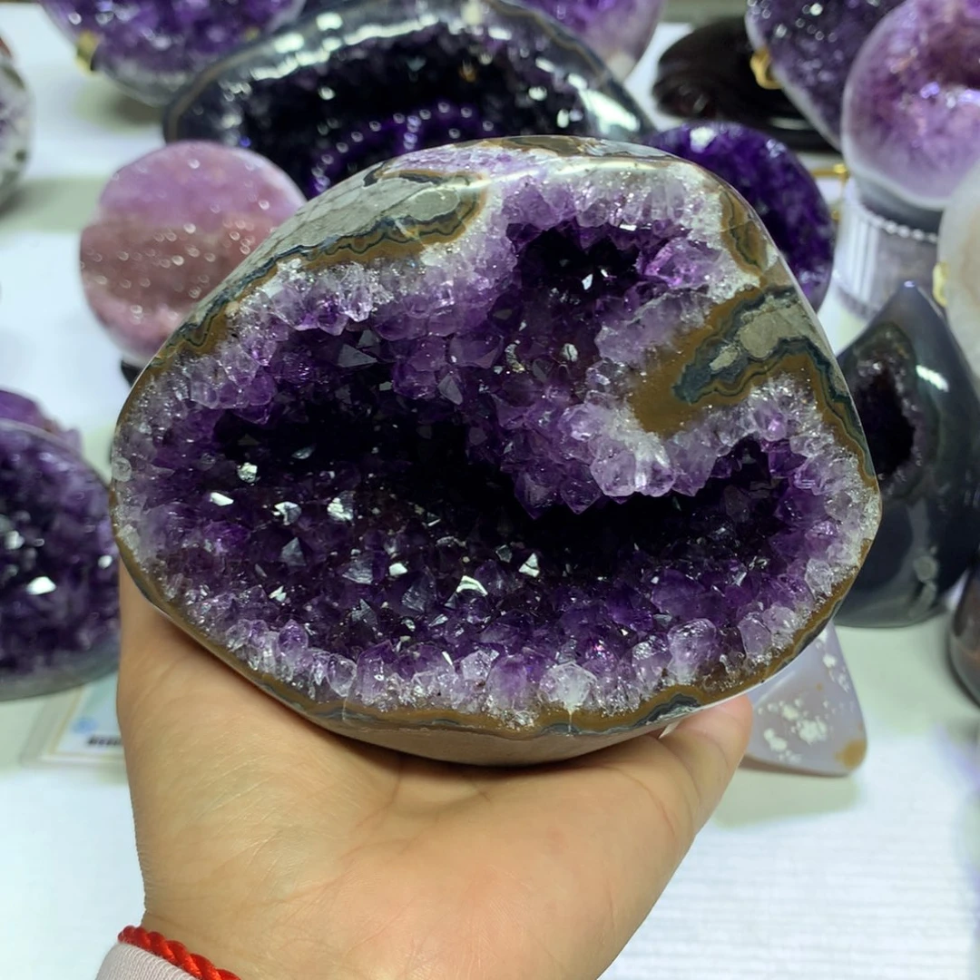 紫晶摆件未镶嵌水晶